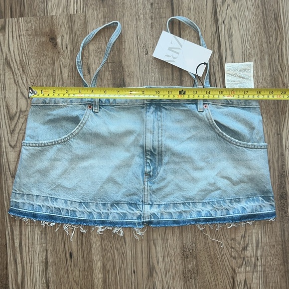 NEW! Zara Ripped Denim Top - Picture 6 of 7